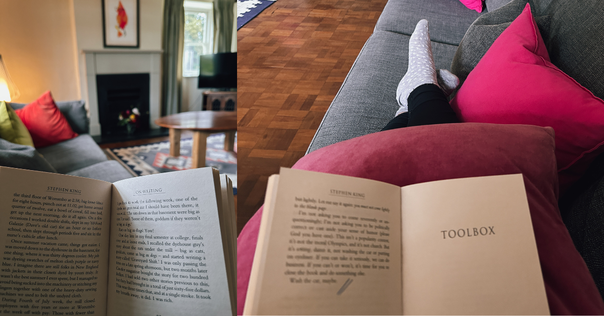 Reading in a comfy corner